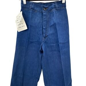 Jacques Moret Jeans Women 11 28x36 Blue High Waist Flare Vintage 70s NWT